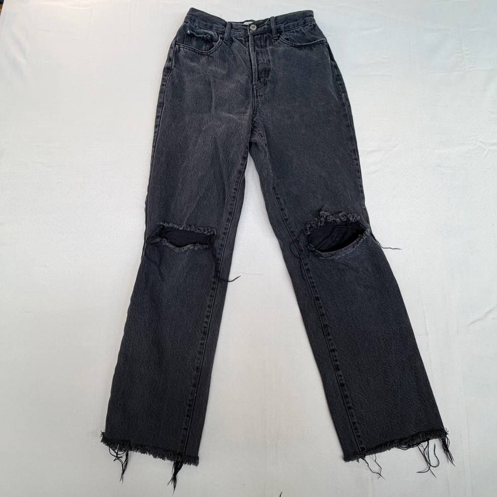 PacSun Women's Distressed Dad Jeans Size 26 100%‎ Cotton Raw Hem Grunge 90s